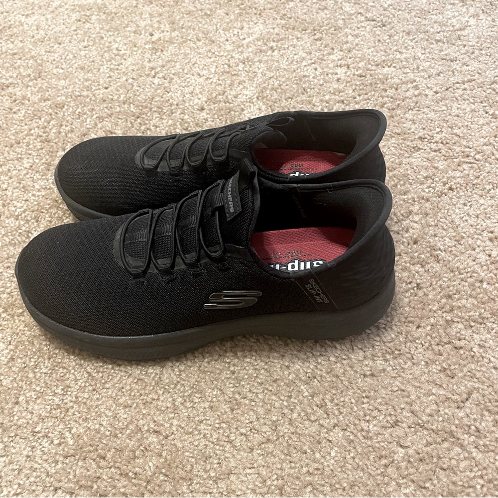 Skechers Black Slip On Shoes